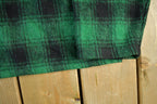 Vintage 1960s 1970s Wool Flannel Zip Up Shirt Jacket Men's XL