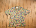 Vintage 1990s Claiborne Abstract Leaves Button Up Shirt