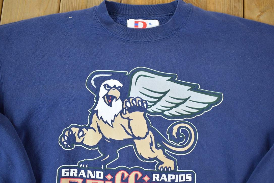 Vintage 1996 Dodger Grand Rapids Griffins University Crewneck Mens XL