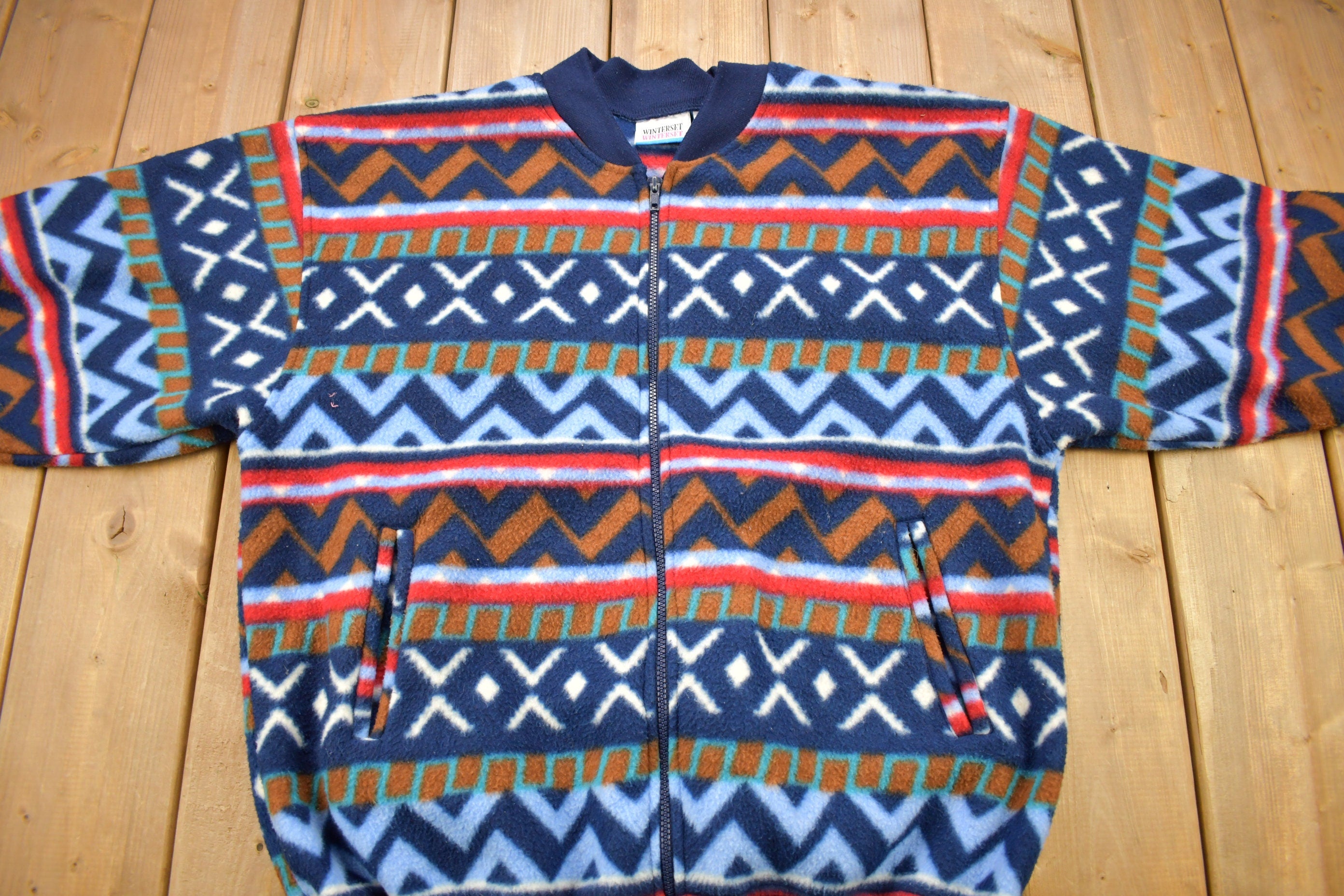 Vintage 1990s Winterset All Over Print Fleece Sweater