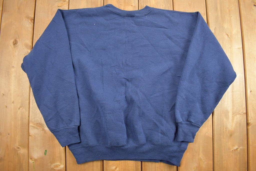 Vintage 1990s Blank Navy Blue Crewneck Sweatshirt