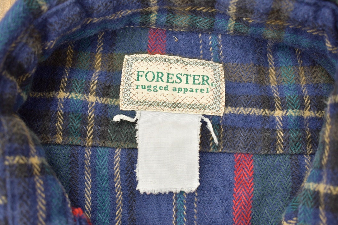 Vintage 1990s Plaid Flannel Button Up Shirt