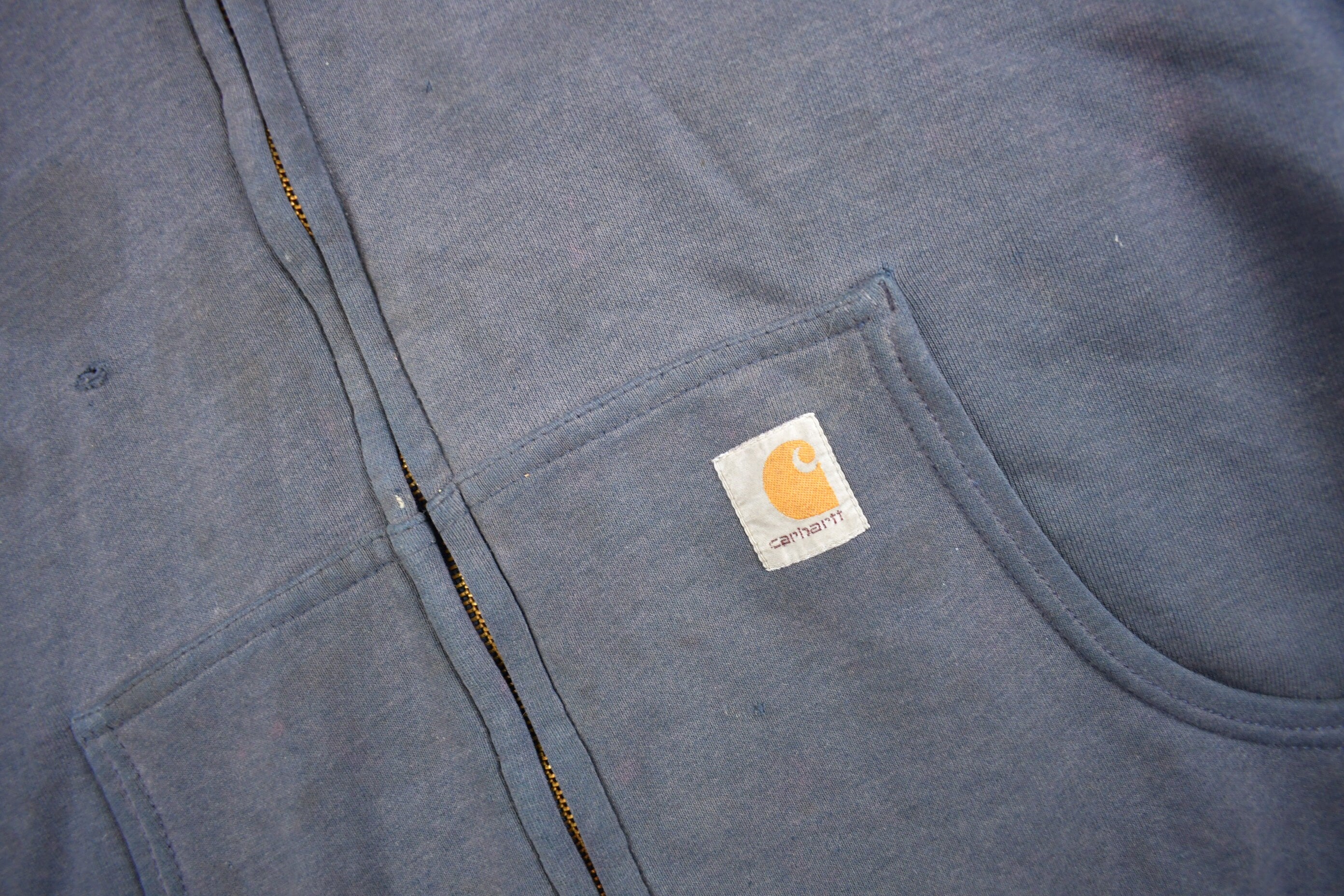 Vintage Y2K Distressed Carhartt Thermal Lined Hoodie Sweatshirt