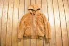 Vintage 1980s Sherpa Lined Suede Leather Jacket
