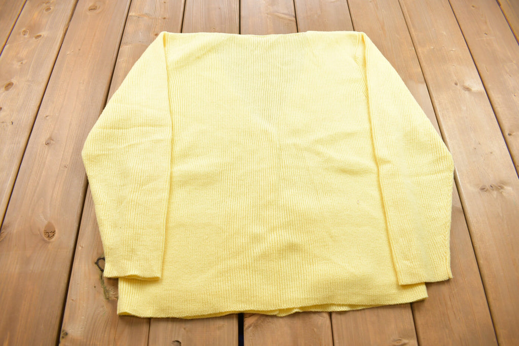 Vintage 1990s Shapely Button Up Knitted Cardigan Sweater