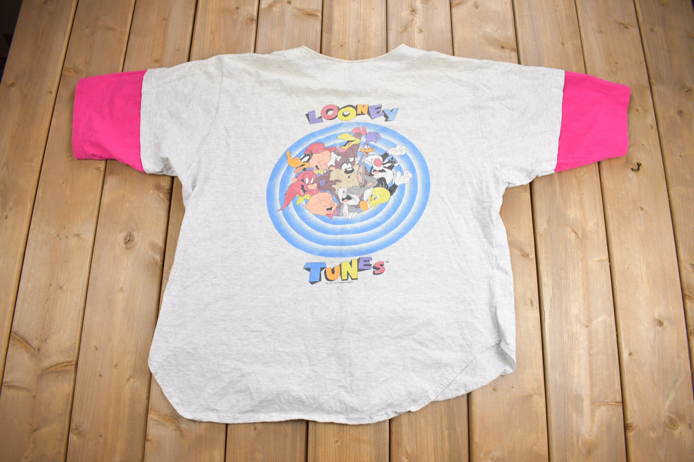 Vintage 1993 Looney Tunes Baseball Jersey Shirt