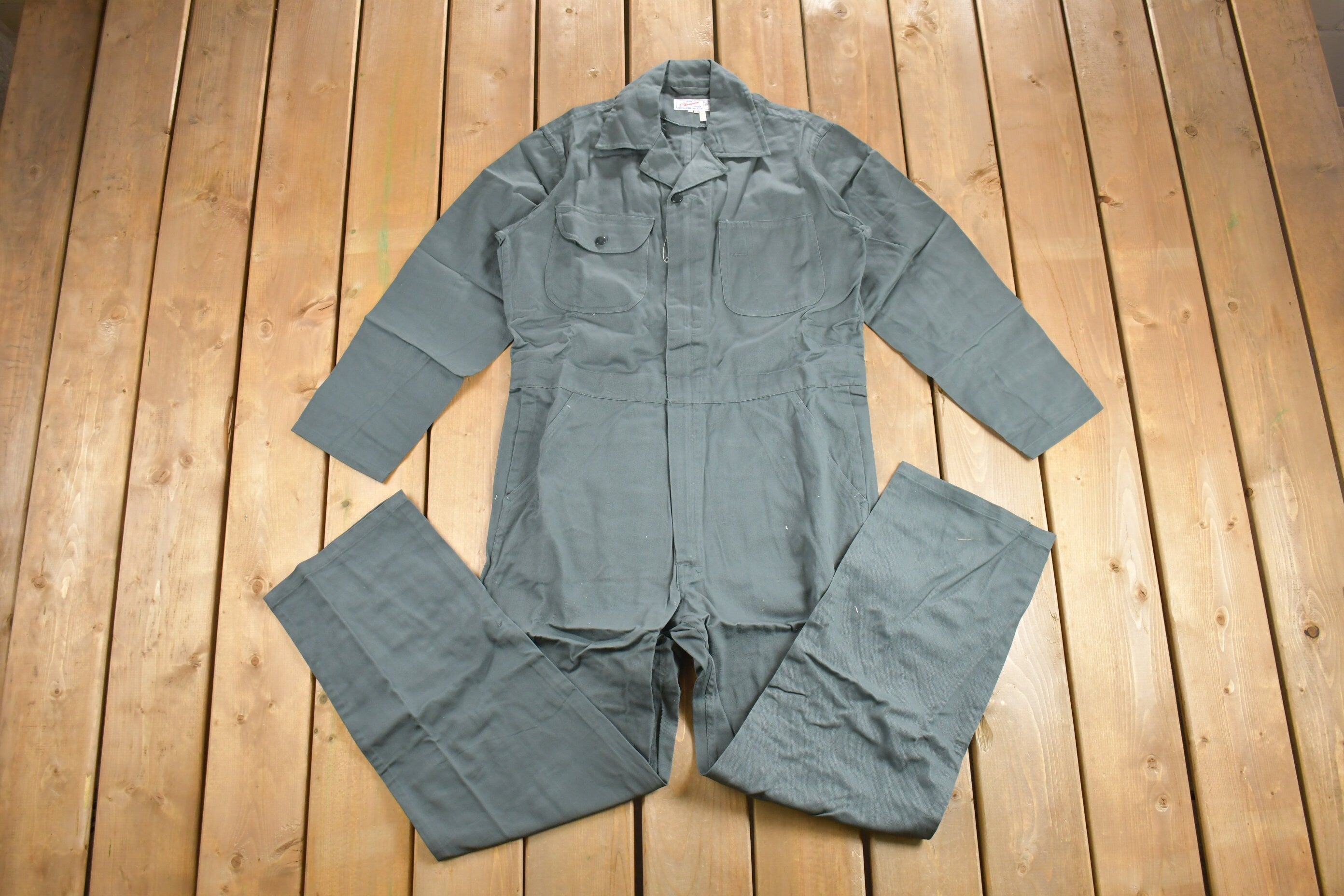 Vintage 1960s Champion Coverall Jumpsuit Size 38 x 31  60s Champion  Vintage Workwear  True Vintage  Champion Workwear