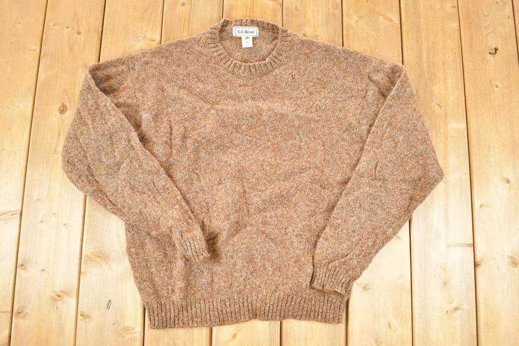 Vintage 1980s LL Bean Wool Knit Crewneck Sweater Mens M