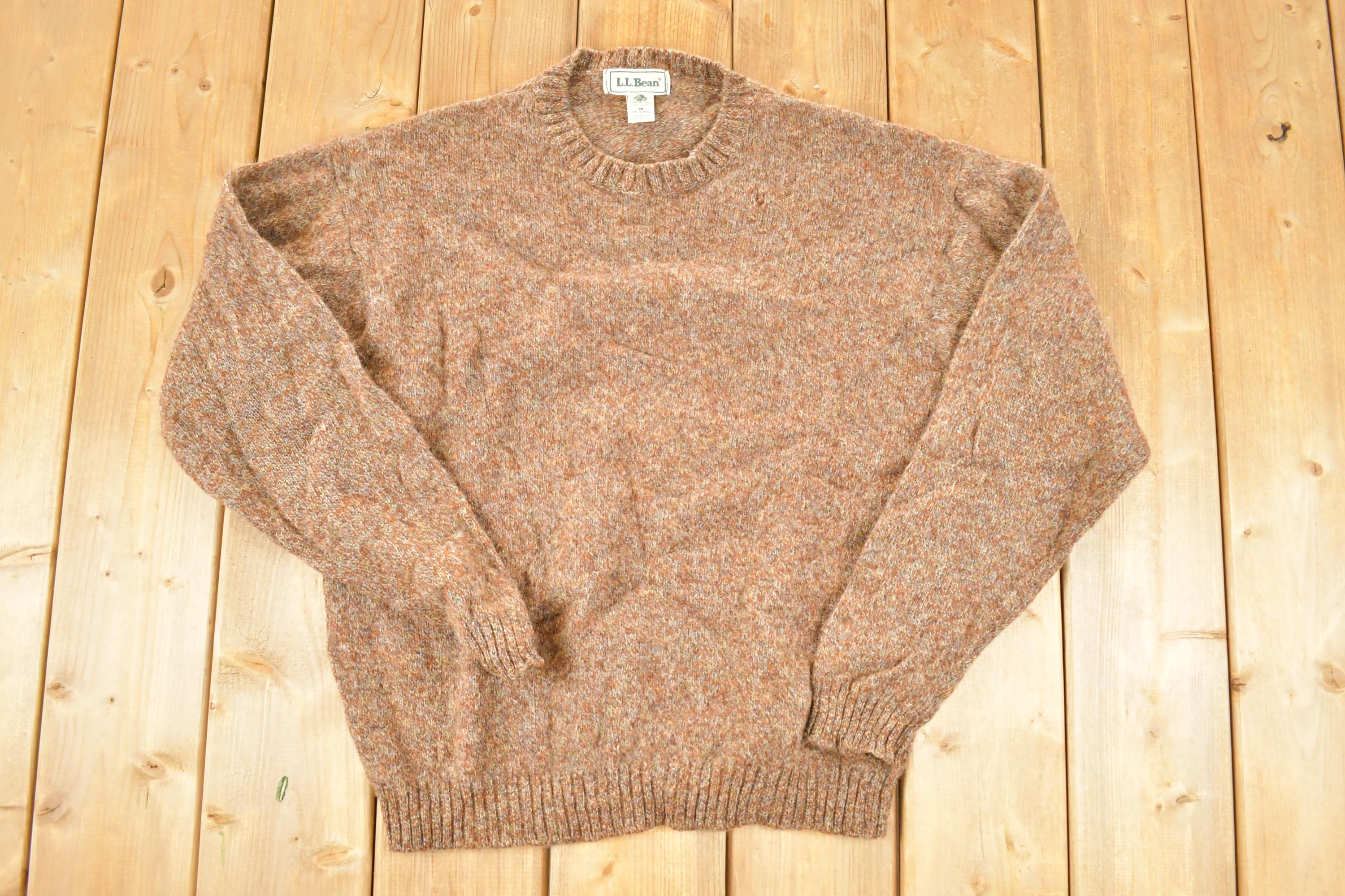 Vintage 1980s LL Bean Wool Knit Crewneck Sweater Mens M