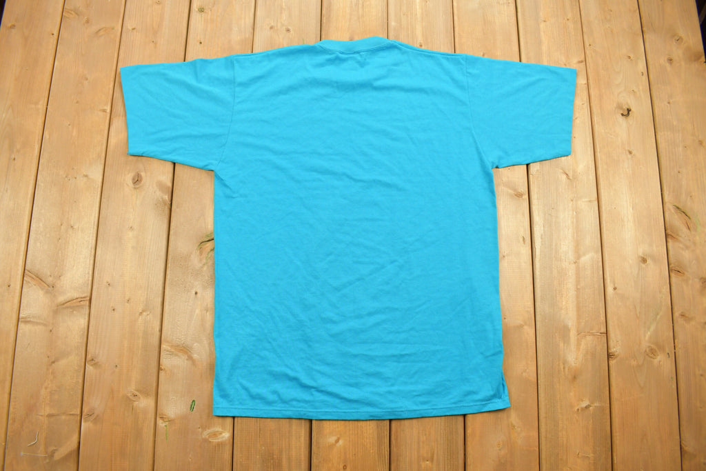Vintage 1990s Jerzees Blue Blank T Shirt