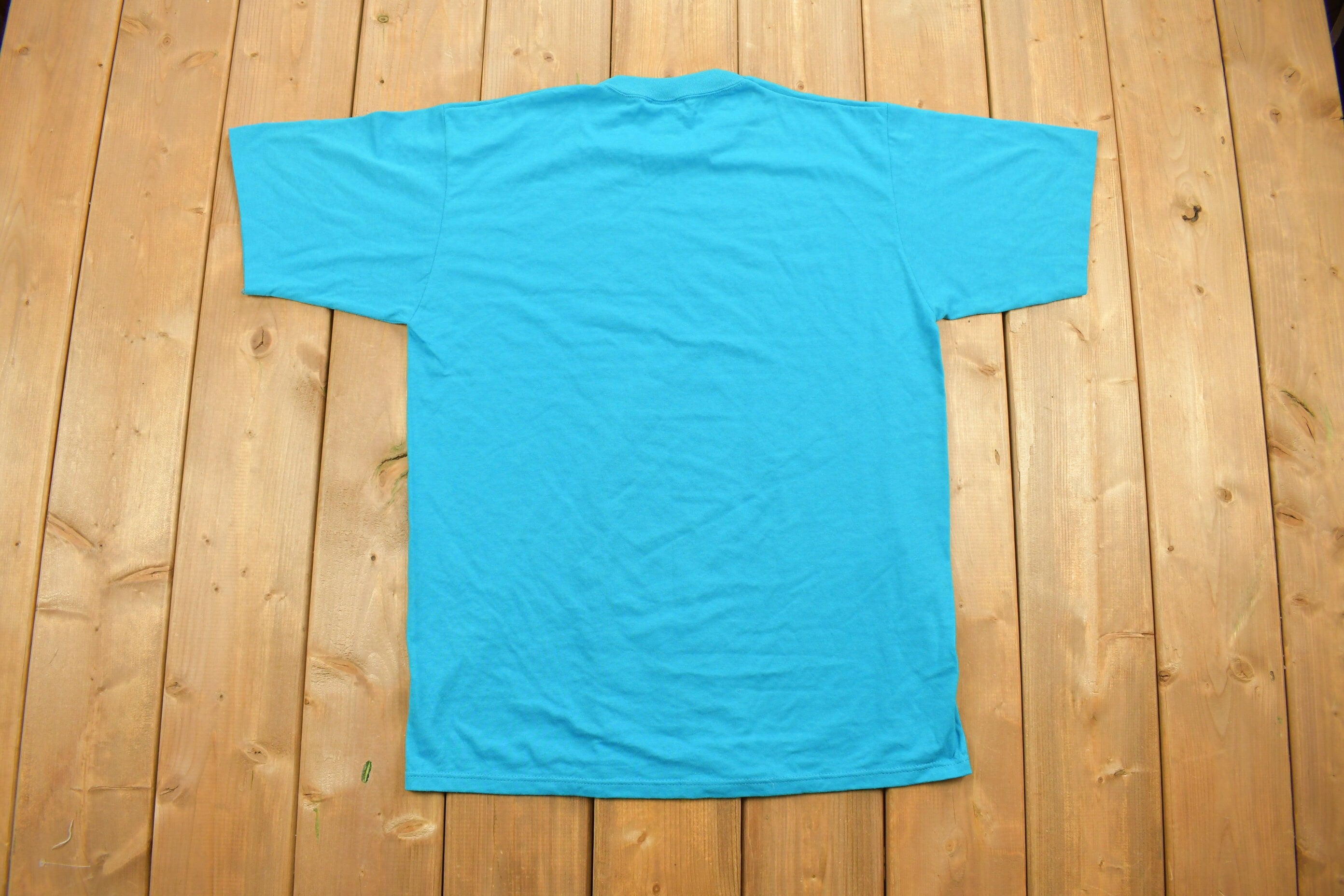 Vintage 1990s Jerzees Blue Blank T Shirt