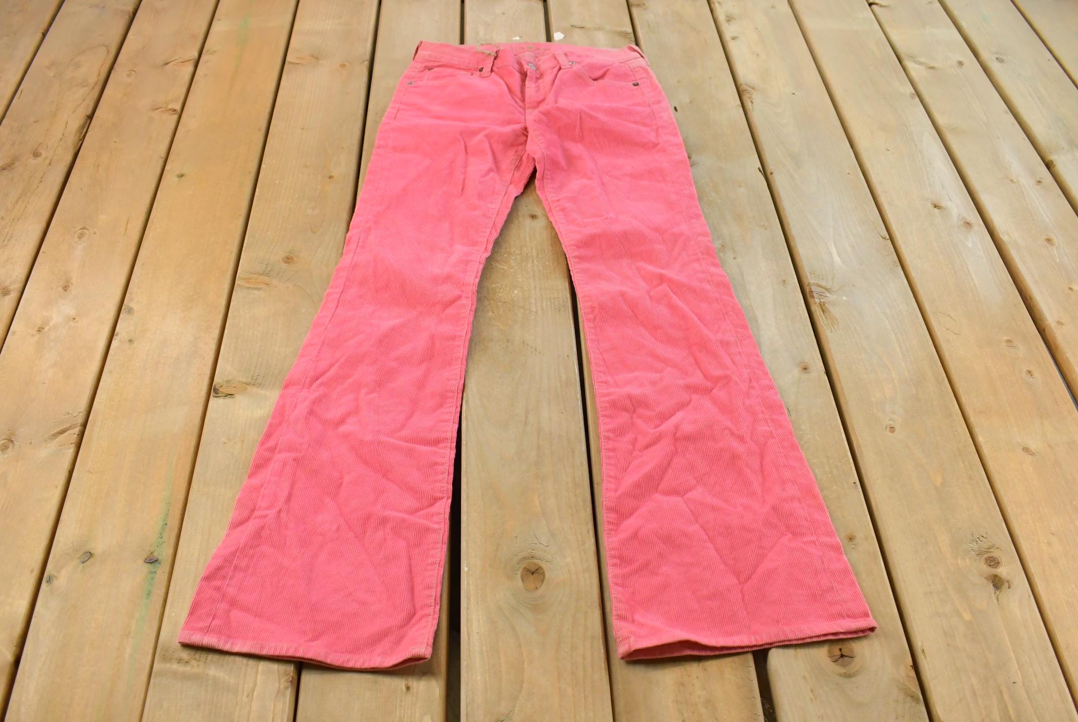 Vintage 1990s For All Mankind Bell Bottom Corduroy Pants Women's 28 x 32