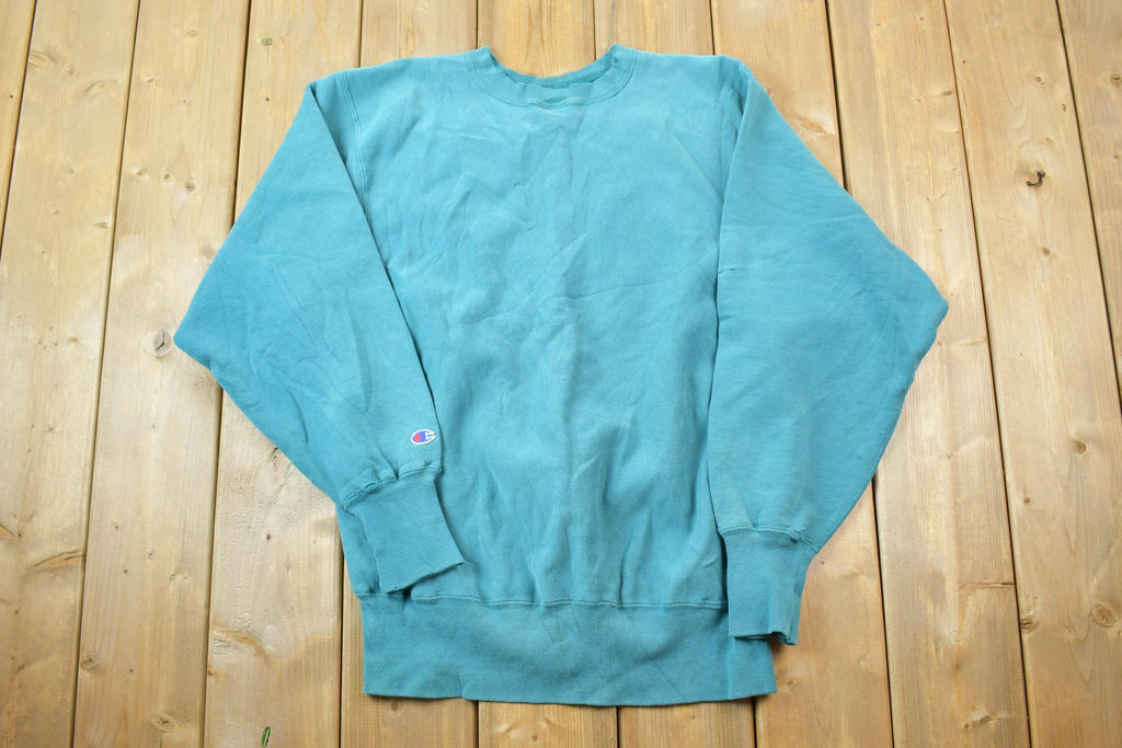 Vintage 1990s Champion Reverse Weave Teal Sweatshirt