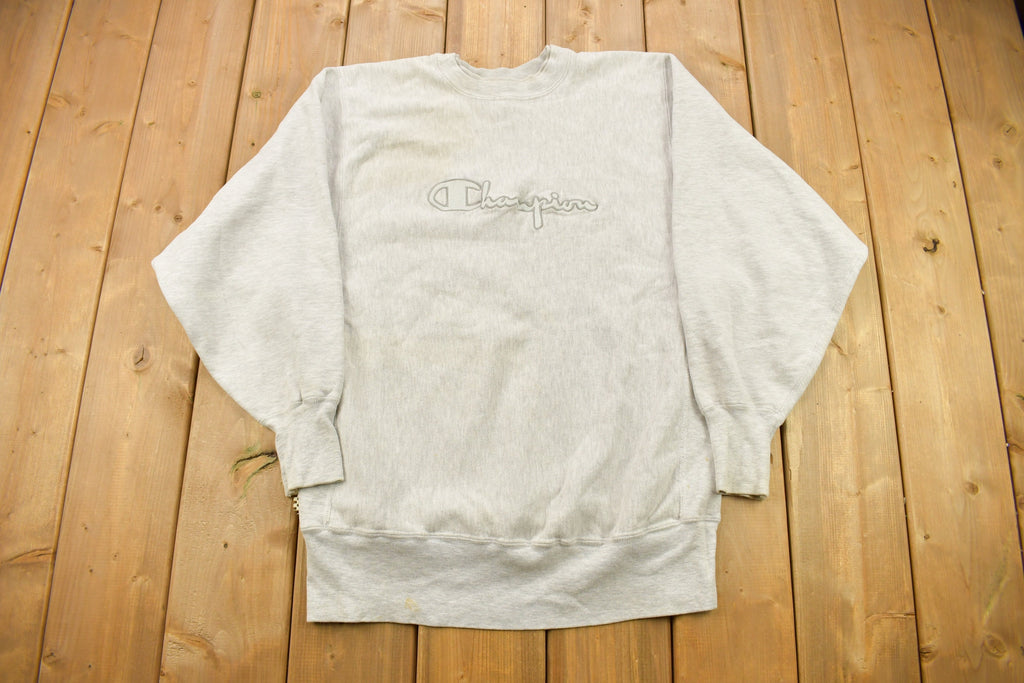 Vintage 1990s Grey Champion Reverse Weave Crewneck