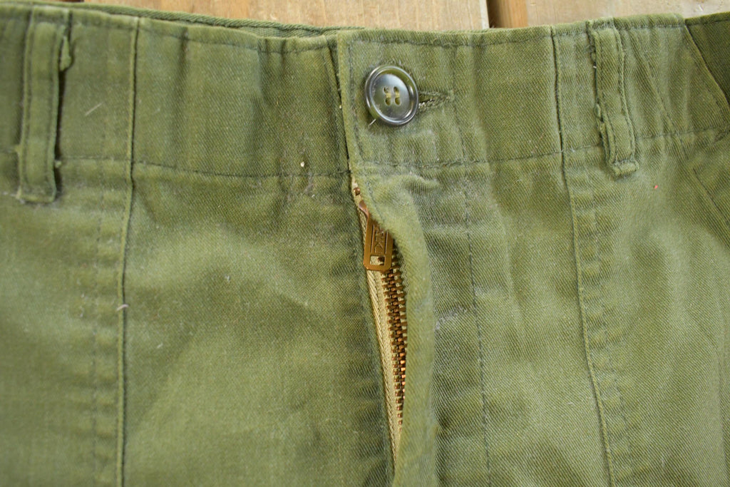 Vintage 1970s Military OG-107 Sateen Fatigue Pants Men's 28 x 29