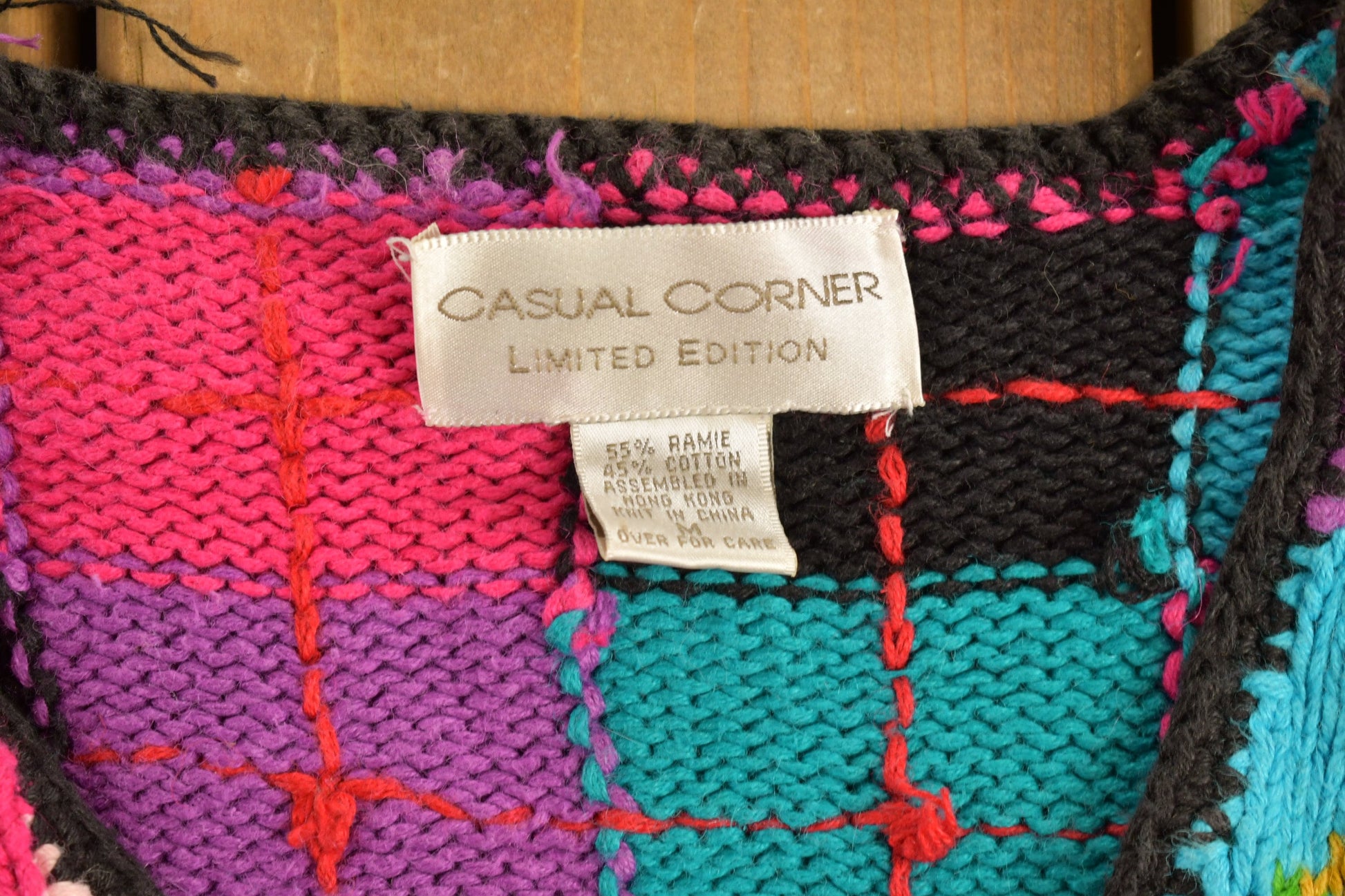 Vintage 1990s Casual Corner Floral Knitted Sweater