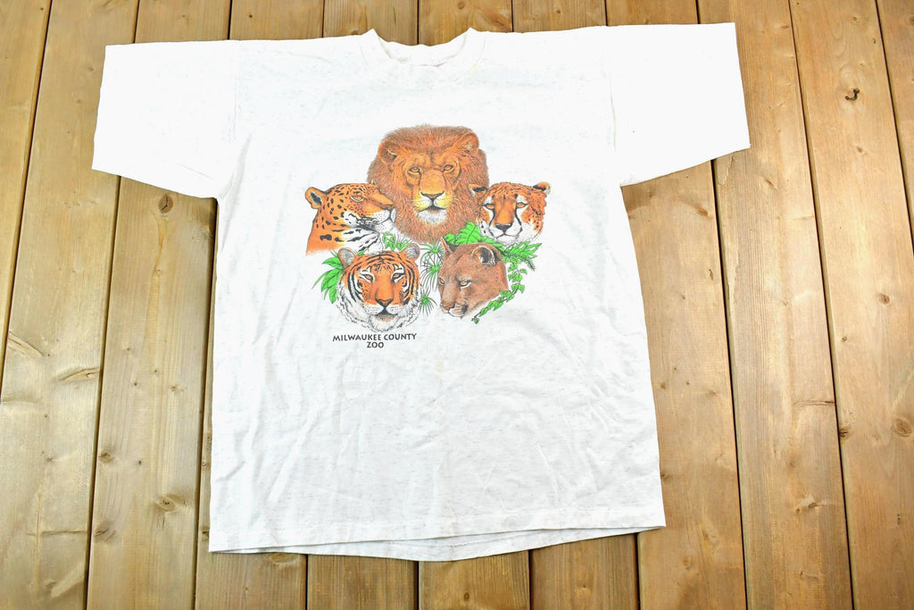 Vintage 1980s Milwaukee County Zoo Lions Single Stitch T-Shirt