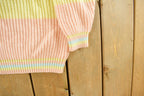 Vintage 1990s Helium Rainbow Striped Knit Sweater Women's Medium