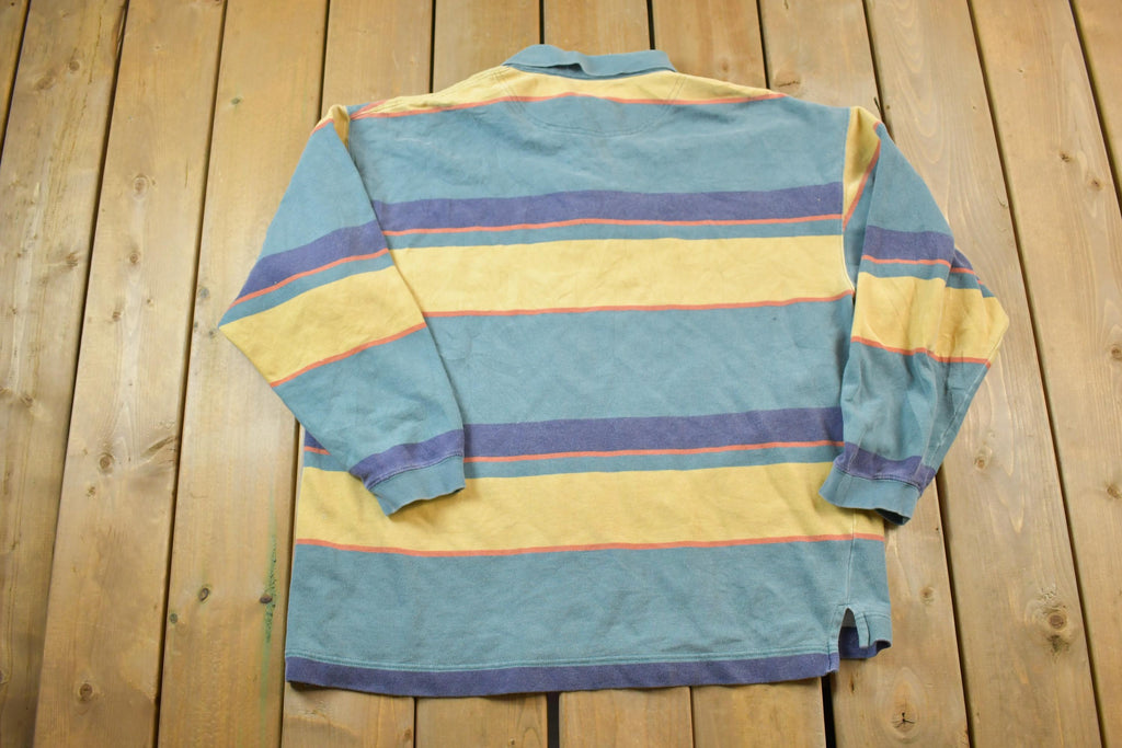 Vintage 1990s GAP Striped Quarter Button Up Shirt