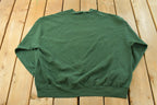Vintage 1990s Jerzees Blank Green Crewneck Sweatshirt Men's XL / Made In USA / Essential / Streetwear / 90s Blank / Vintage Blanks