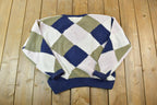 Vintage 1990s Sandhurst Hand Knit Silk & Cotton Crewneck Sweater