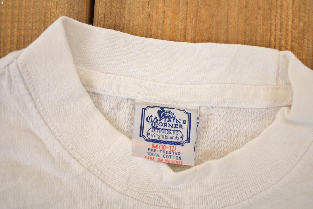 Vintage 1990s Smile Mon US Virgin Islands Souvenir Travel T-Shirt Youth M