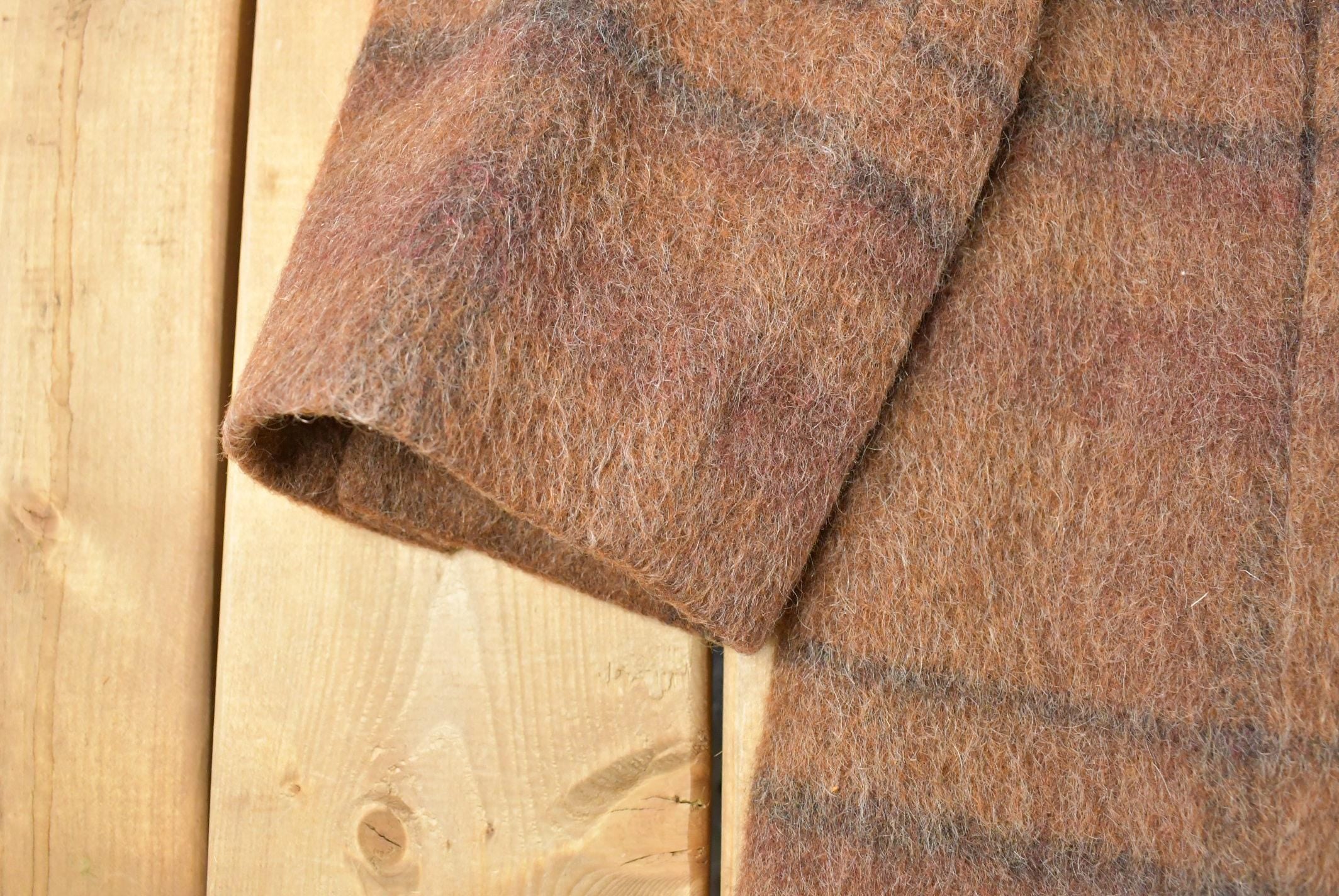 Vintage 1980s Pizazz Mohair Wool Full Length Over Coat Jacket Women's Large