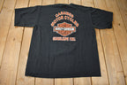 Vintage 1990s Caraibes Motorcycles Harley Davidson GUADELOUPE Graphic T-Shirt