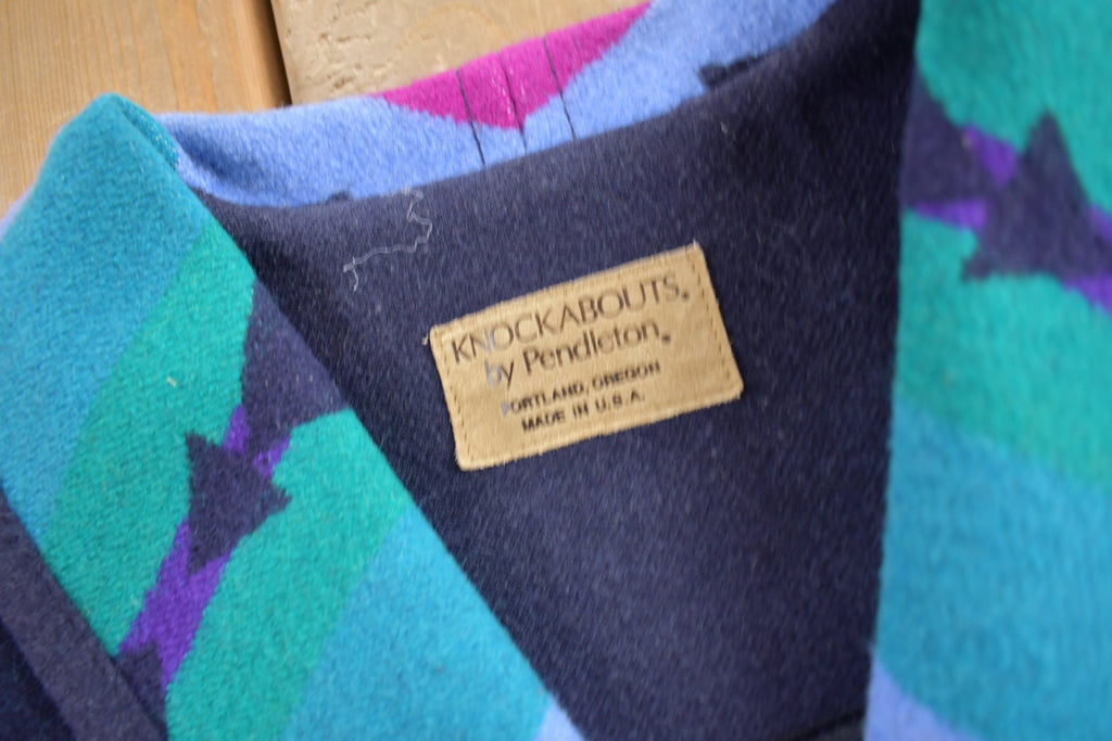 Vintage 1980s Knockabouts By Pendleton Aztec Pattern Jacket /