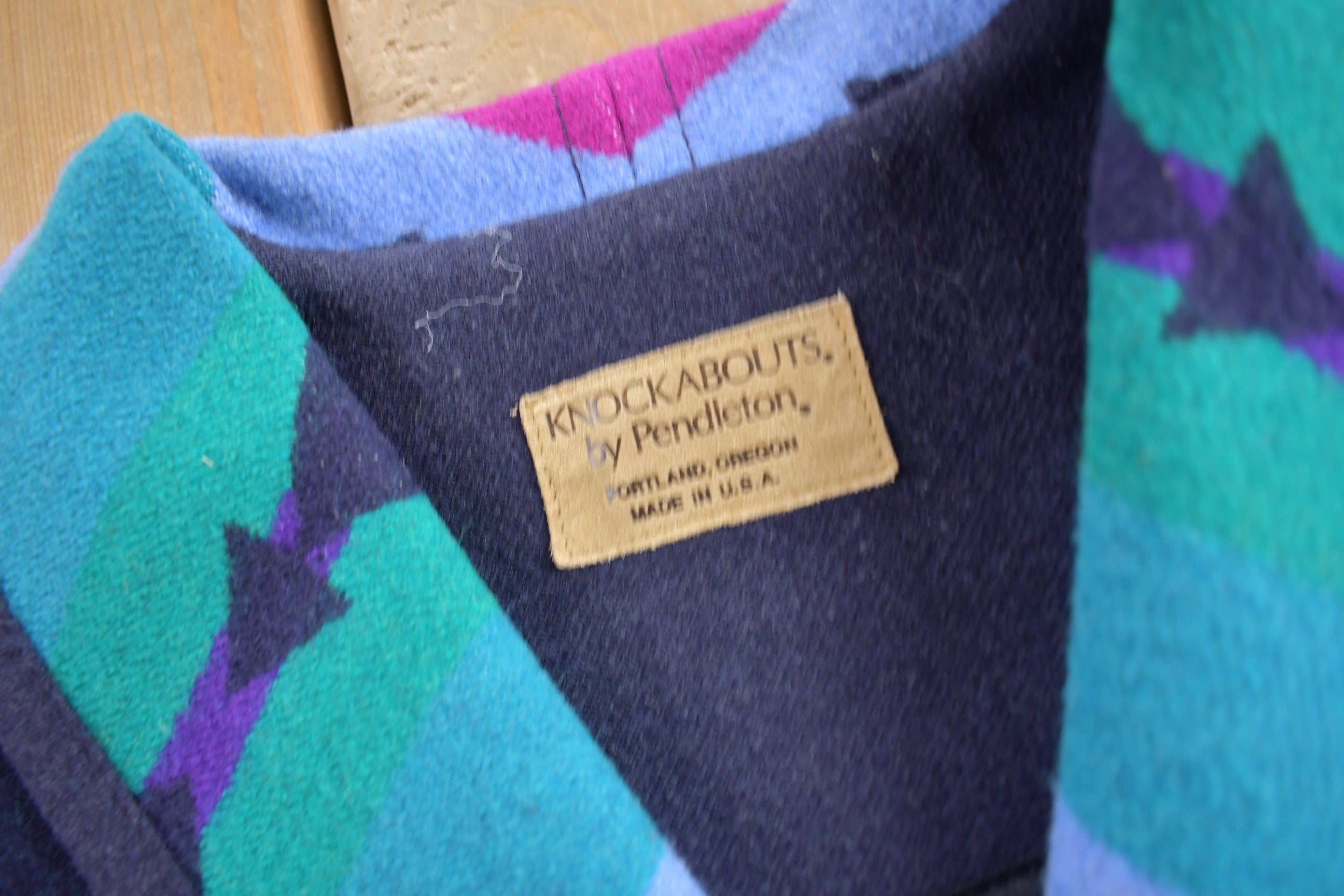 Vintage 1980s Knockabouts By Pendleton Aztec Pattern Jacket /