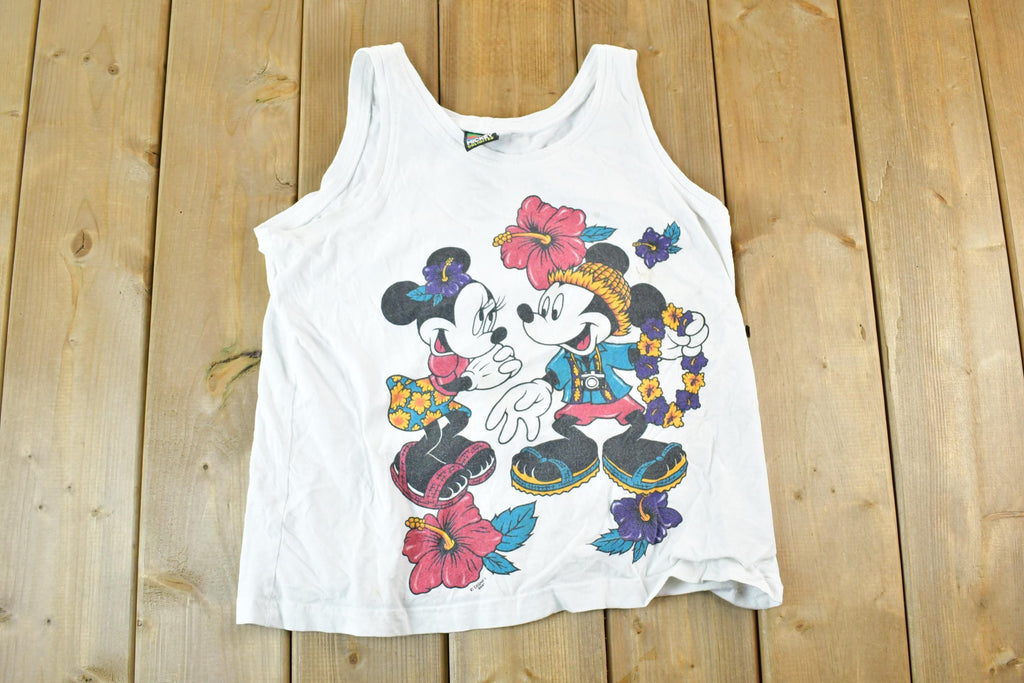 Vintage 1990s Jerry Leigh Mickey And Minnie Disney Cartoon Promo Tank Top Womens S
