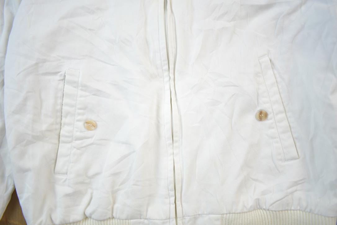 Vintage 1990s Woolrich White Plaid Lined Light Jacket