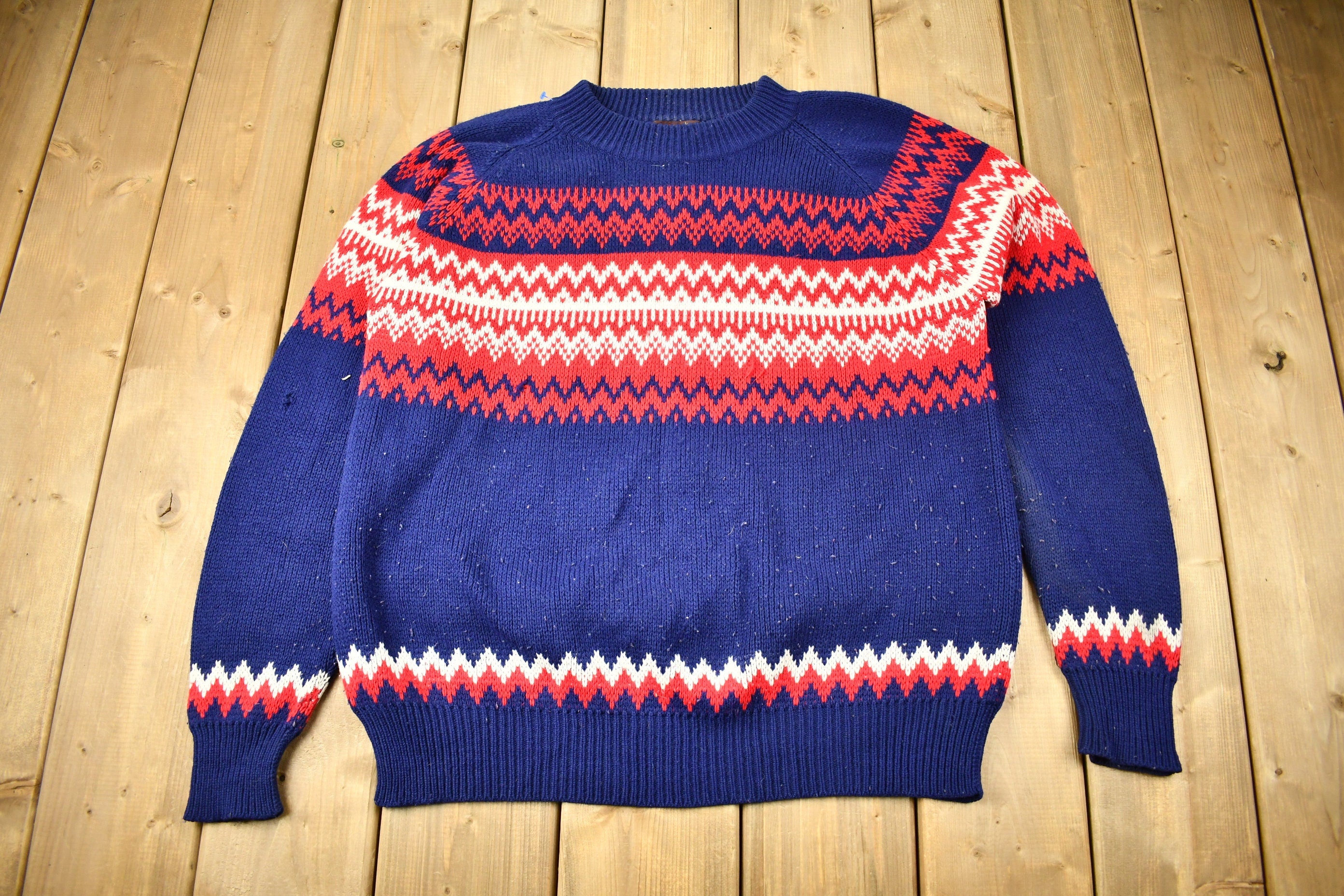 Vintage 1990s Kings Sport Knitted Crewneck Sweater