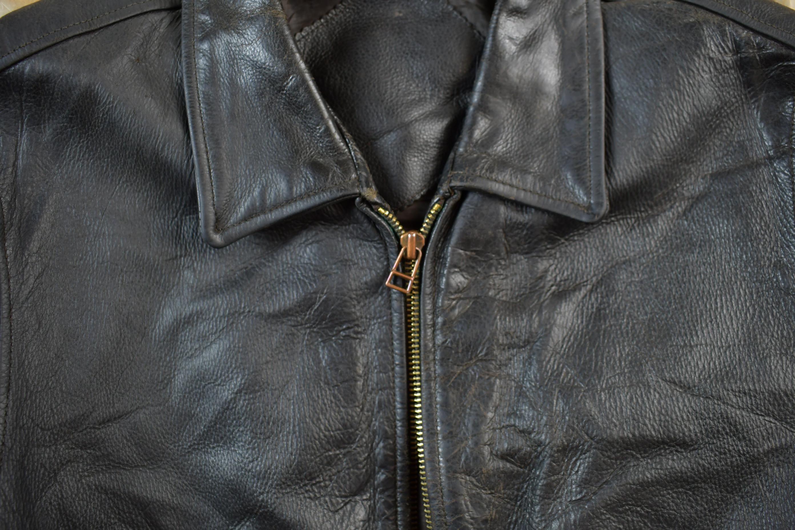 Vintage 1990s Leather Zip Up Lamb Skin Jacket
