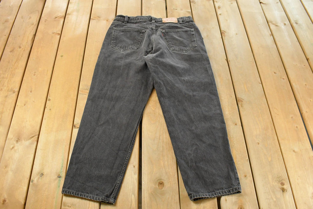 Vintage 1990s Levi's 550 Relaxed Denim Jeans Men's 34 x 29 / Faded Black Wash / 90s Levi's / Made in Canada