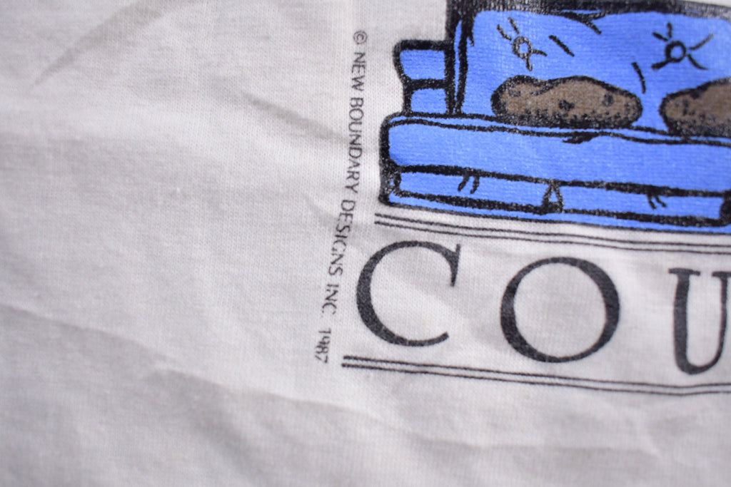 Vintage 1987 Couch Potato Funny Graphic T Shirt