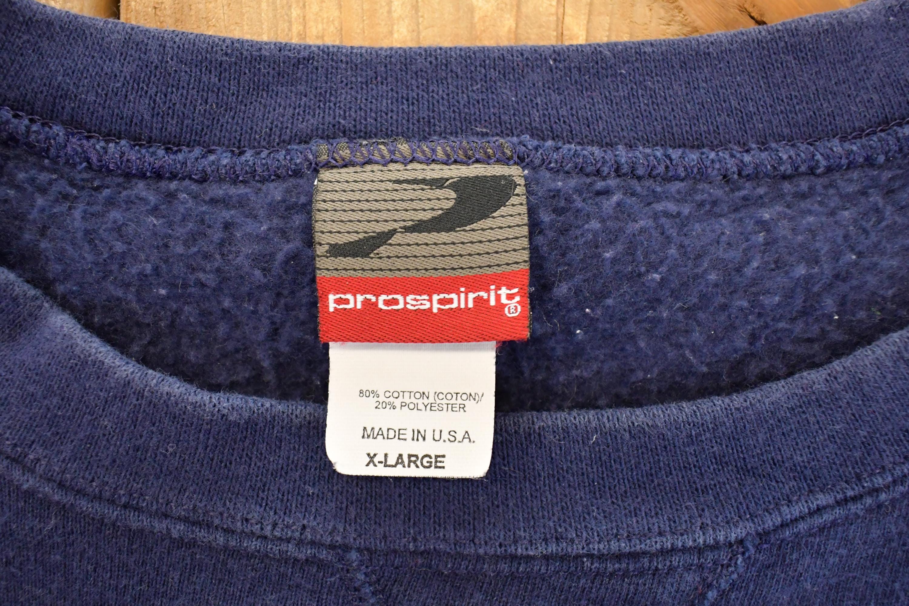 Vintage 1990s Pro Spirit Navy Blank Crewneck Sweatshirt Mens XL