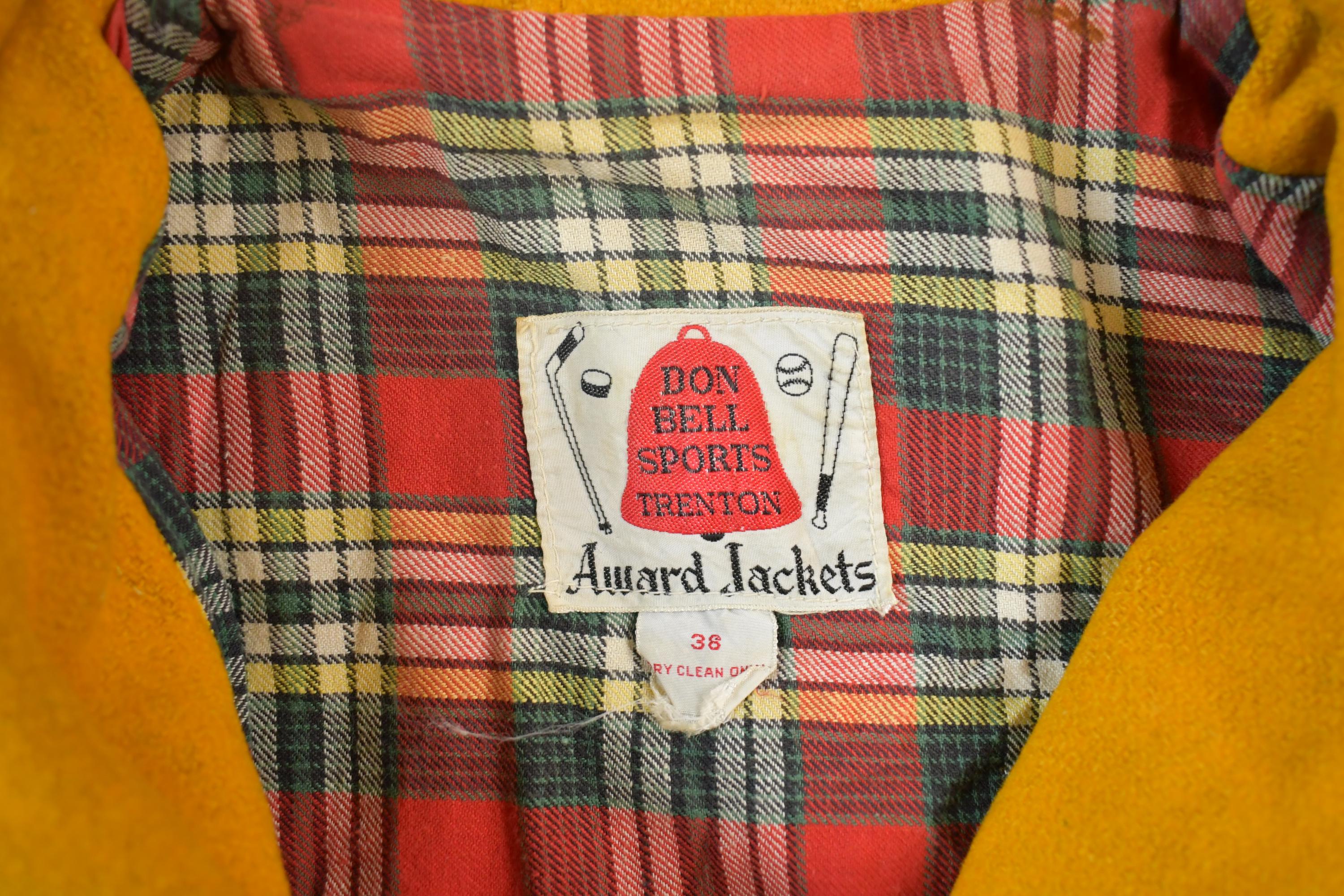 Vintage 1990s Don Bell Sports Award Jackets Kinsmen Bellville Wool Varsity Hockey Jacket Made In USA