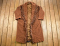 Vintage 1980s Raffinati Cashmere Fringe Full Length Coat