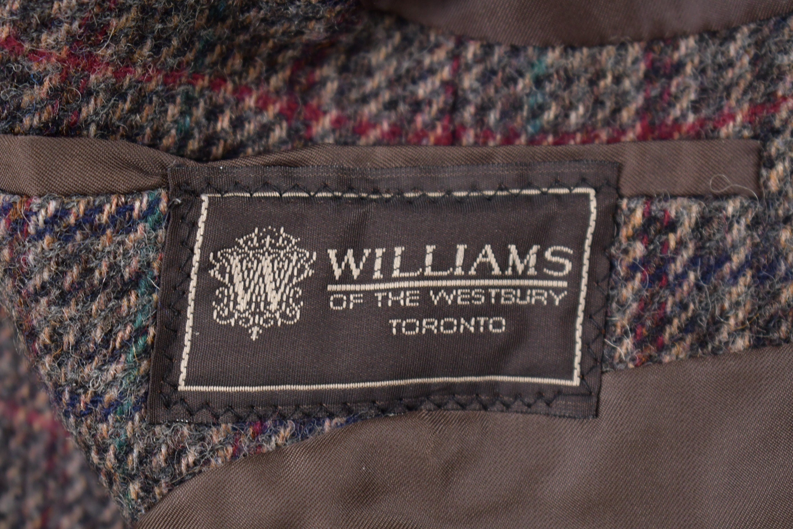 Vintage 1980s Plaid Wool Blazer