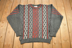 Vintage 1990s Barrel Made In USA Knitted Cable Knit Sweater