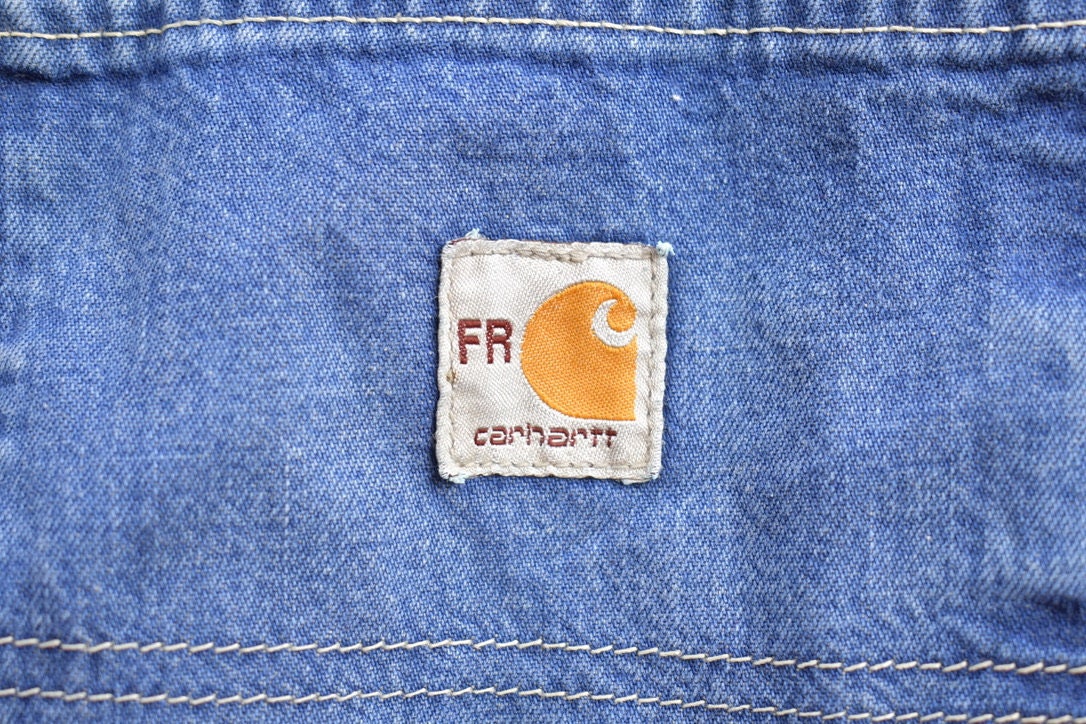 Vintage 1990s Carhartt Flame Resistant Mid Wash Relaxed Fit Jeans