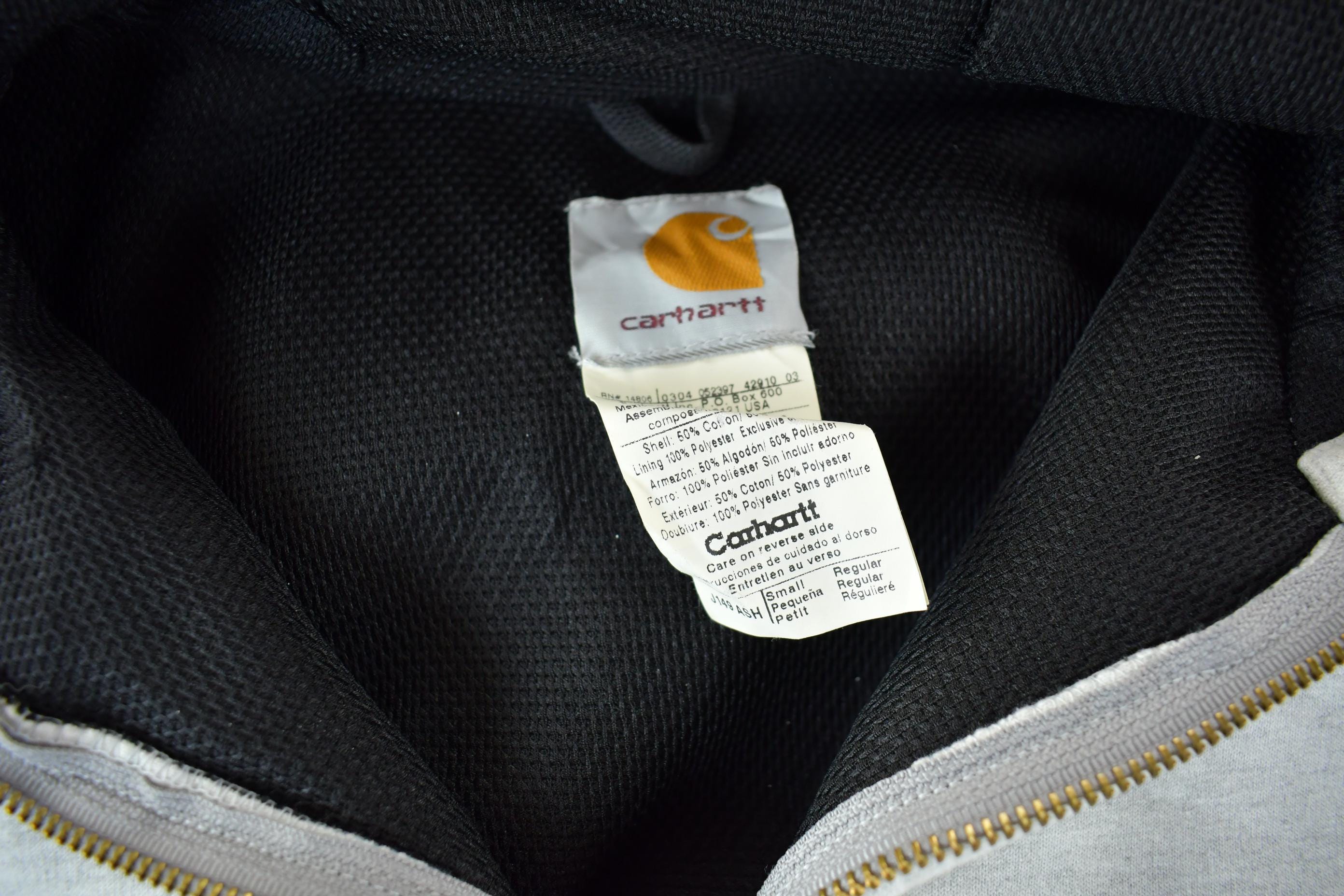 Vintage 1990s Carhartt Zip Up Thermal Hoodie