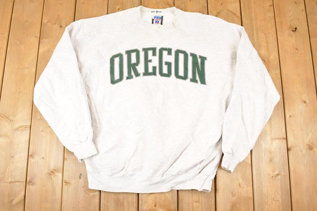 Vintage 1990s Oregon Russell Pro Cotton Heavyweight University Crewneck Sweater Mens XL