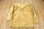 Vintage 1990s Arella Beige Suede Fringe Jacket