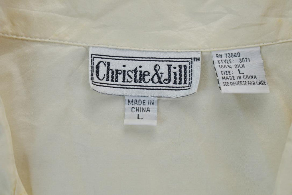 Vintage 1990s Christie & Jill Cream Button Up Shirt