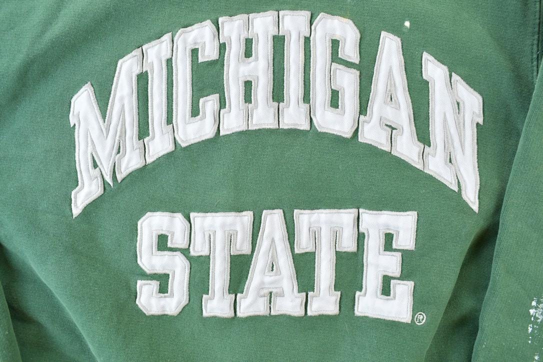 Vintage 1990s Michigan State Steve And Barry's University Collegiate Cross Grain Crew neck