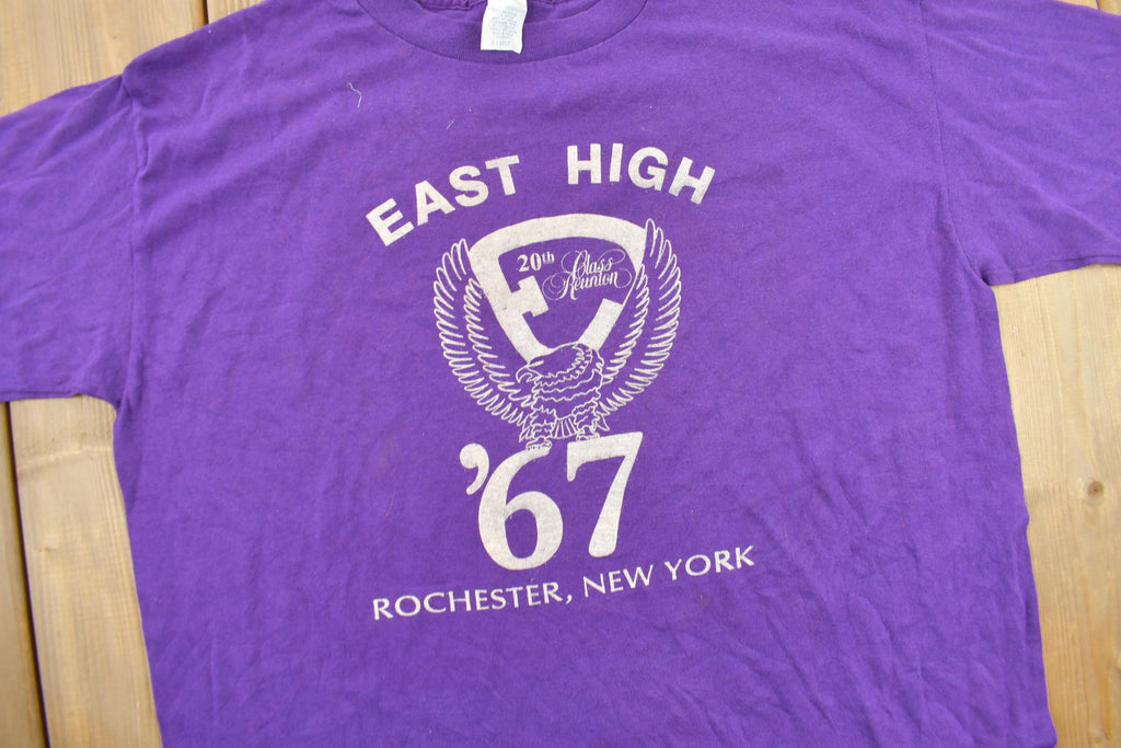 Vintage 1987 East High 20th Class Reunion Graphic T-Shirt
