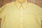 Vintage 1990s Blank Yellow Fruit Of The Loom Button Up Shirt