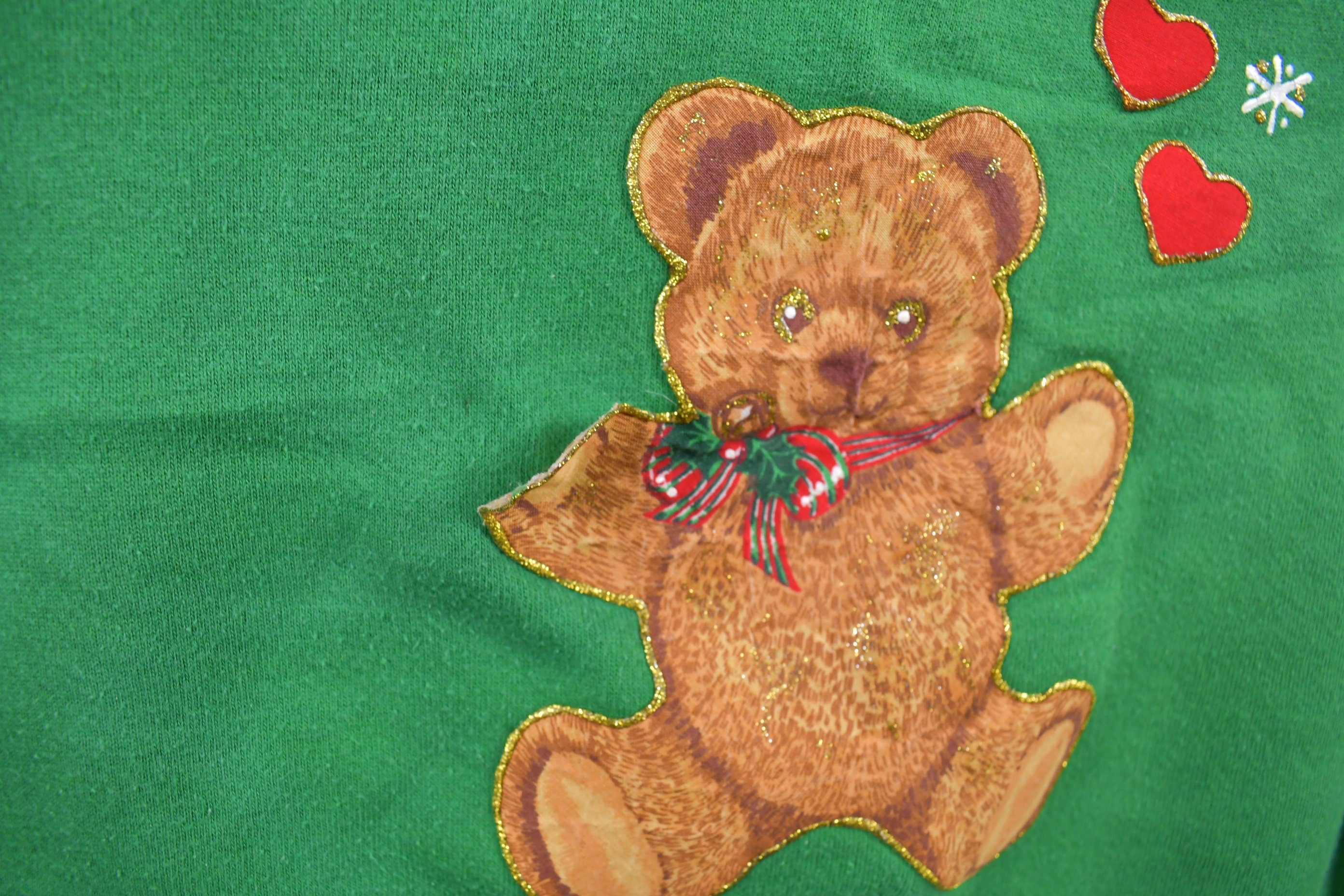 Vintage 1990s Love Teddy Bear Crewneck Sweatshirt